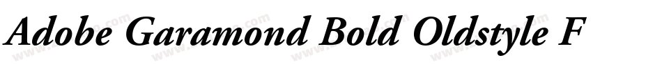 Adobe Garamond Bold Oldstyle Figures字体转换
